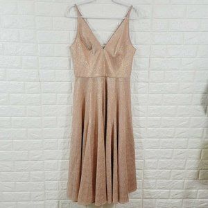 Dress The Population V-Neck Fit & Flayer Dress M